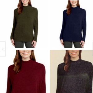 Matty M Mock Neck Sweater Gray Size L